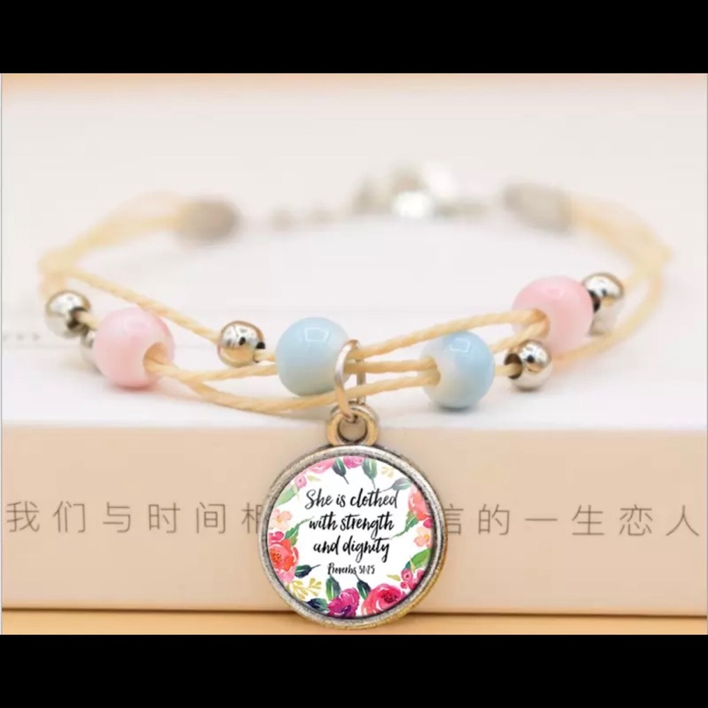 👛Bible Verse Faith Quote Bracelet